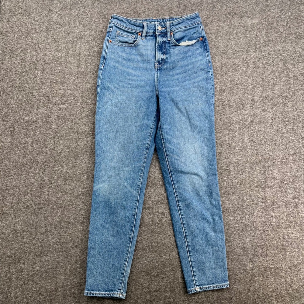 Old Navy Womens O.G. Straight Jeans Extra High-Rise Medium Wash Blue Size 2